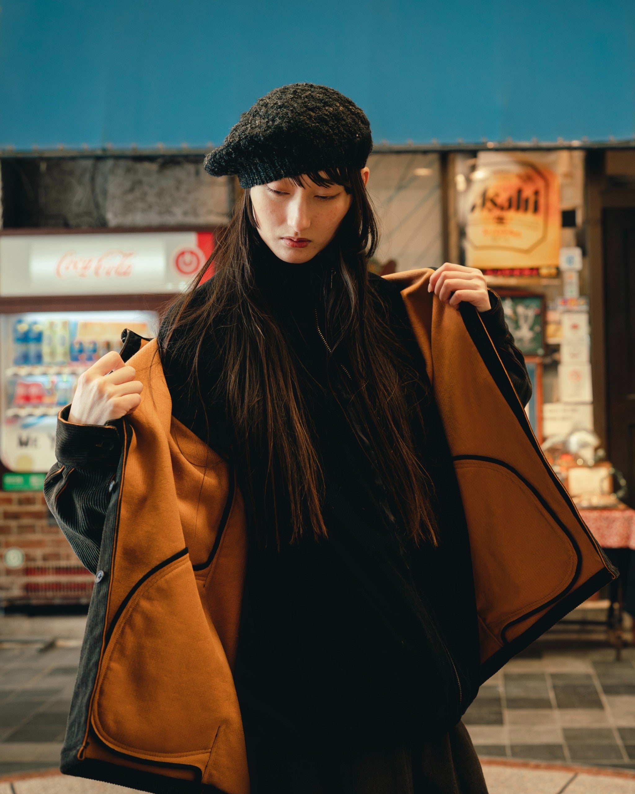 帽子 Tottem TOTEM' OVERSHIRT 1.0.0 - Indigo vintage corduroy Brown | TOKIARI