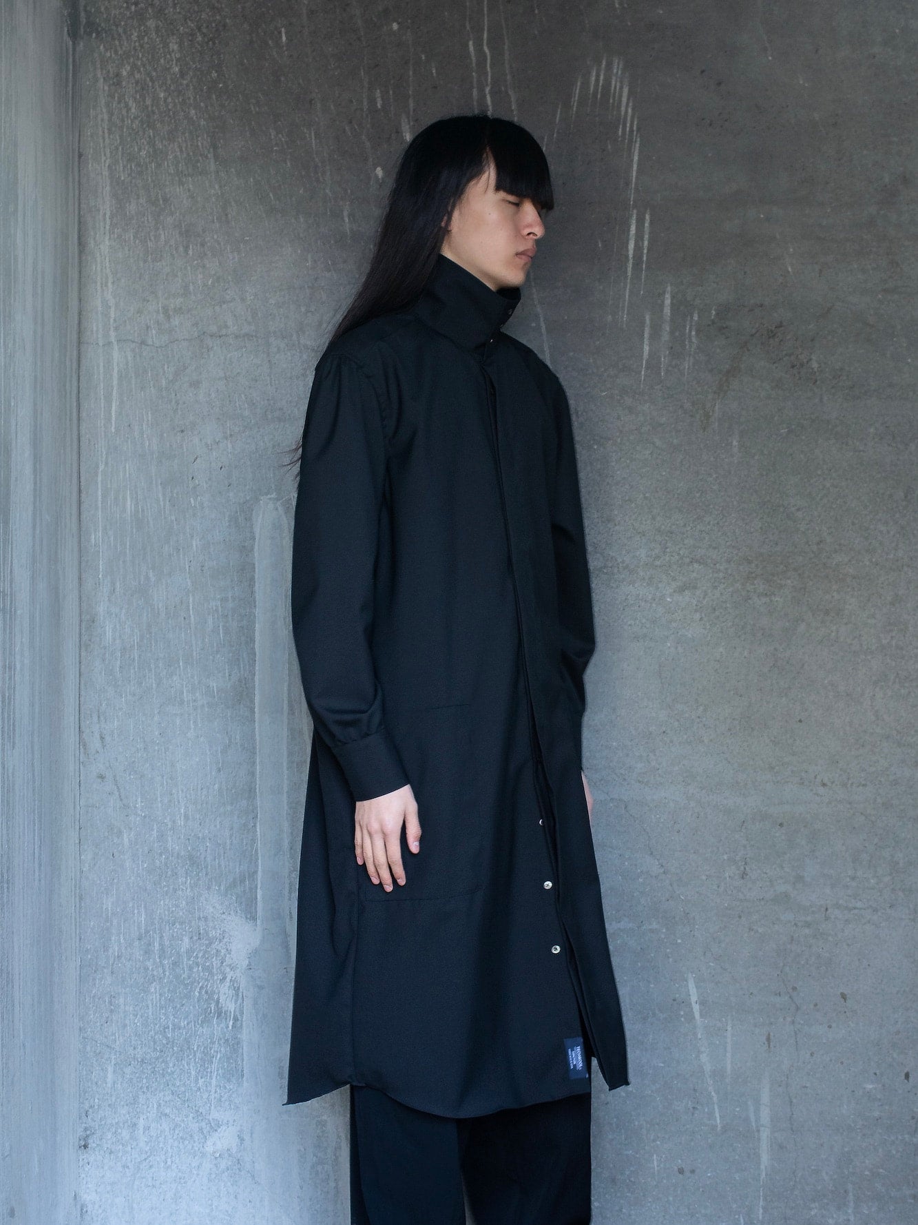 PHANTOM' HIGH-NECK GATHERD SHIRT COAT - TECHWOOL 1.1.1 PHANTOM' HIGH-NECK GATHERD SHIRT COAT - TECHWOOL 1.1.1