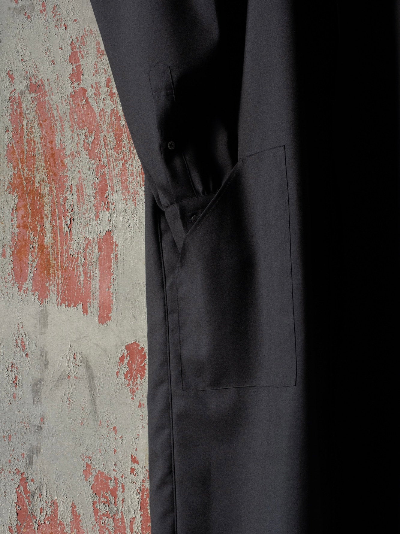 PHANTOM' HIGH-NECK GATHERD SHIRT COAT - TECHWOOL 1.1.1