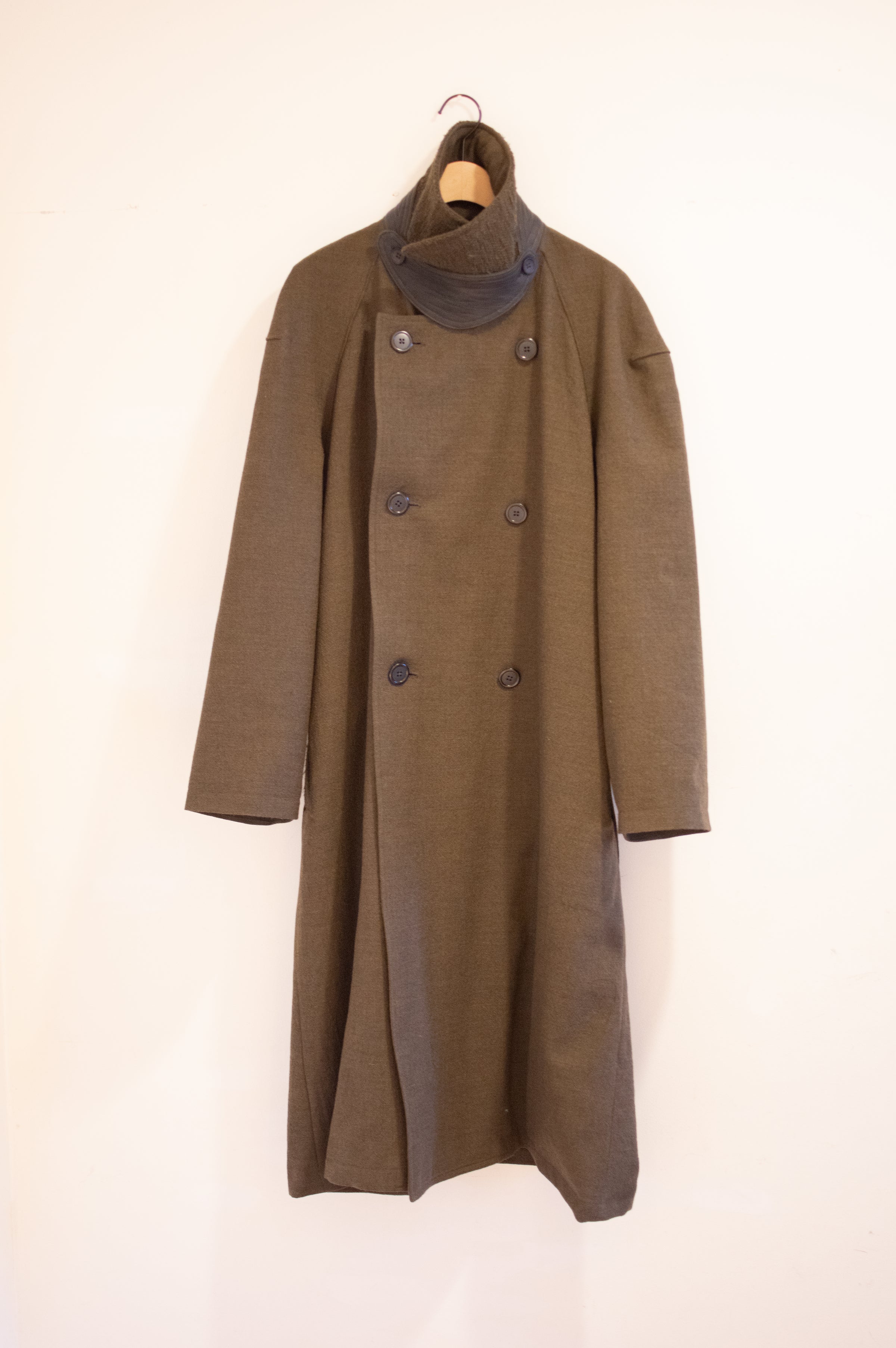 PHANTOM' HIGH-NECK GATHERD SHIRT COAT - TECHWOOL 1.1.1