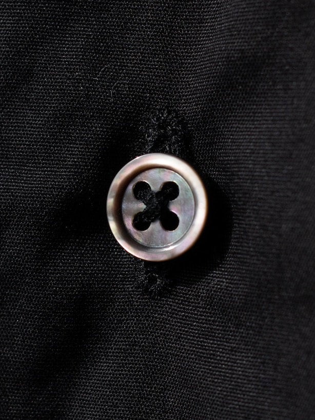 TOBARI-LONG' DOUBLE BUTTON COLLAR GATHERED LONG SHIRT - HERDMANS