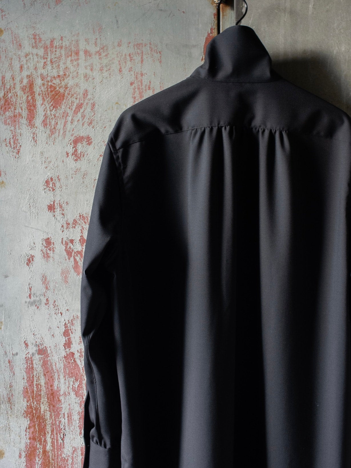 PHANTOM' HIGH-NECK GATHERD SHIRT COAT - TECHWOOL 1.1.1 PHANTOM' HIGH-NECK GATHERD SHIRT COAT - TECHWOOL 1.1.1